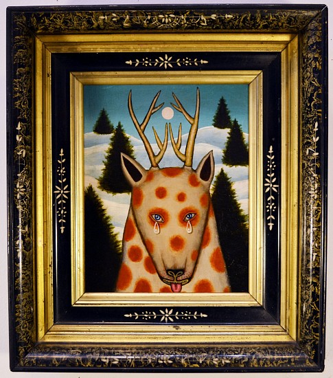 FRED STONEHOUSE, PIEBALD
acrylic on panel with antique frame