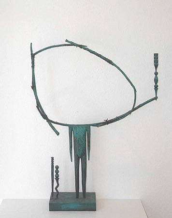 JOHN BUCK, STUDY FOR THE FALL OF 93 #1
acrylic/ wood sculpture