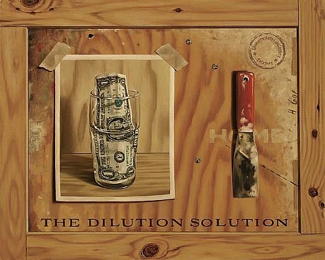 JERRY KUNKEL, DILUTION SOLUTION
oil on canvas