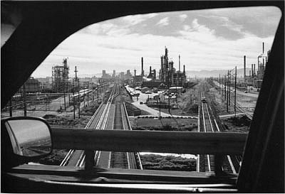 CHUCK FORSMAN, City of Commerce, with the Denver skyline, Colorado
black & white photograph