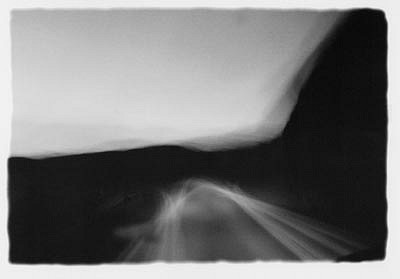 CHUCK FORSMAN, Moving still, U.S. 14, Wyoming
black & white photograph