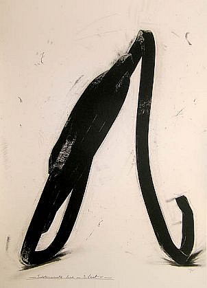 BERNAR VENET, INDETERMINATE LINE 33/45 by Art of This Century
lithograph, framed