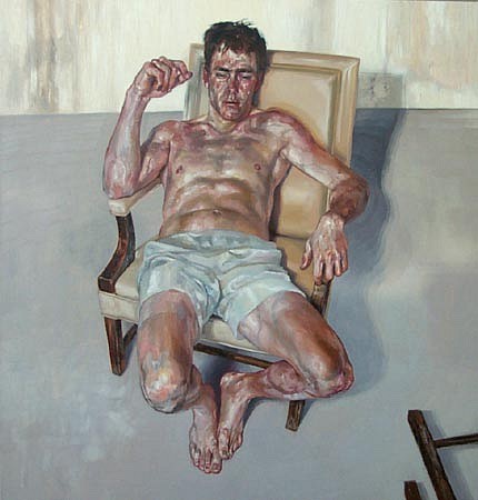 STEFAN KLEINSCHUSTER, Man With Overturned Chair
oil on canvas