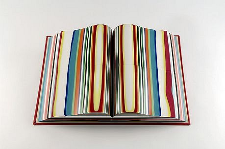 TERRY MAKER, STRIPED BOOK
resin and mixed media