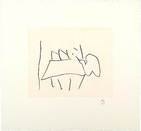 ROBERT MOTHERWELL, MAY LINEN SUITE #8
etching on Twinrocker May Linen paper
