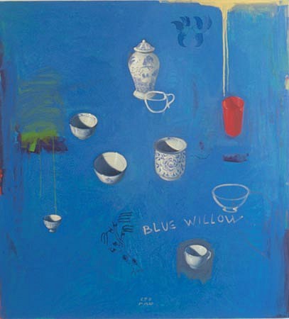 CHRISTOPHER PELLEY, Large Chinoiserie (Blue Willow)
oil on linen