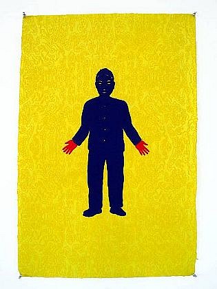 TOM NUSSBAUM, RED HANDS
hand-cut Yatsuo paper with vegetable dye and mixed media