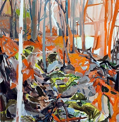 ALLISON GILDERSLEEVE, THE GULLY BEHIND
oil and alkyd on canvas