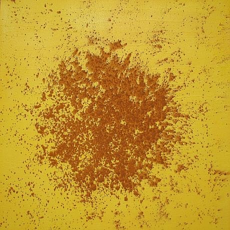 SAMI AL KARIM, ELEMENTS OF THE LIGHT
copper, iron oxide, and handmade paper on canvas