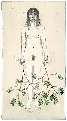 KIKI SMITH, UNTITLED K / 11
lithograph with hand coloring