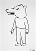 TOM NUSSBAUM, WOLF HEAD
india ink on paper