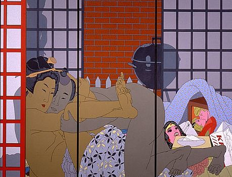 ROGER SHIMOMURA, AFTER THE BARBEQUE No . 2
acrylic on canvas