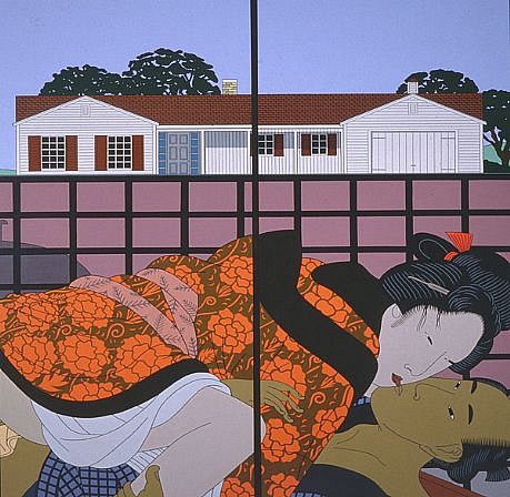 ROGER SHIMOMURA, SUBURBAN LOVE
acrylic on canvas