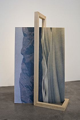 TYLER BEARD, LEANING DUNE
laminated photograph, paint and wood