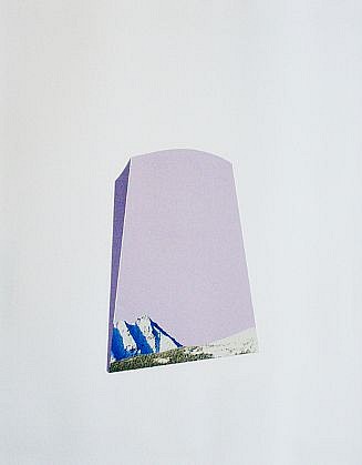 TYLER BEARD, MOUNTAIN (PINK)
collage on paper, framed