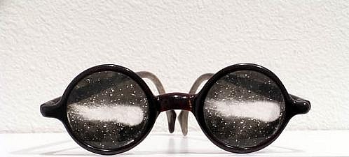 GARY EMRICH, UNTITLED (Comet Glasses)
photo emulsion transfer / eyeglasses
