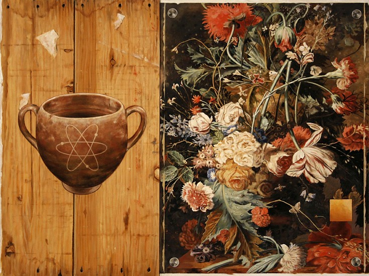 JERRY KUNKEL, BALANCE (JAN van HUIJSUM)
oil on canvas