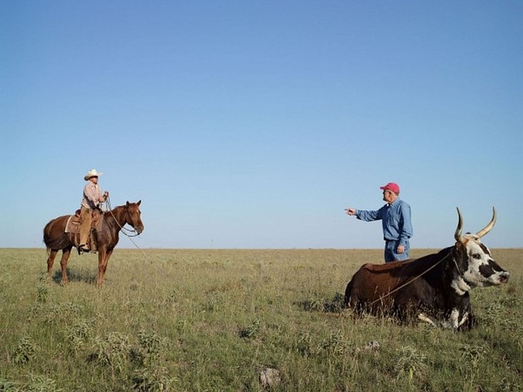 LUCAS FOGLIA, FRONTCOUNTRY TOM AND DONNIE, CATTLE ROPING, BURSON CATTLE COMPANY, SILVERTON, TEXAS Ed.8
digital C-print on Fuji Crystal Archive paper