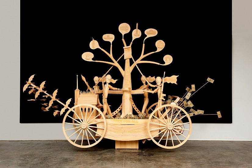 JOHN BUCK, STATE OF THE UNION
jelutong wood, leather and motor