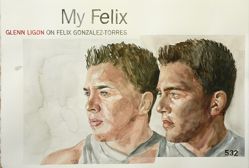 JACK BALAS, MUSE (MY FELIX, FELIX GONZALEZ-TORRES)
watercolor on paper