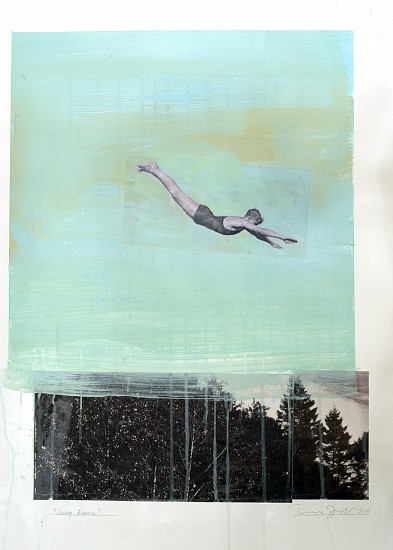 TOM JUDD, DIVING FIGURE #4
mixed media and paper