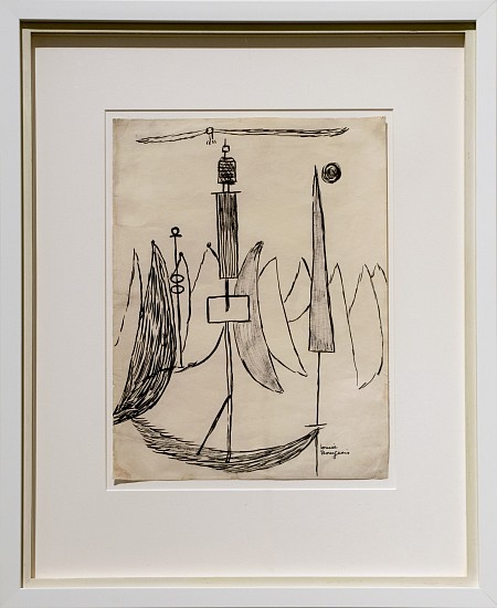 LOUISE BOURGEOIS, UNTITLED
ink on colored paper
