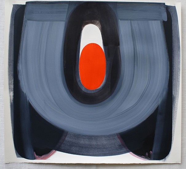 MARCELYN MCNEIL, ORANGE IN THE MIDDLE
oil on paper