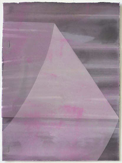 KATE PETLEY, FOLD #10
acrylic, ink, film and staples on paper