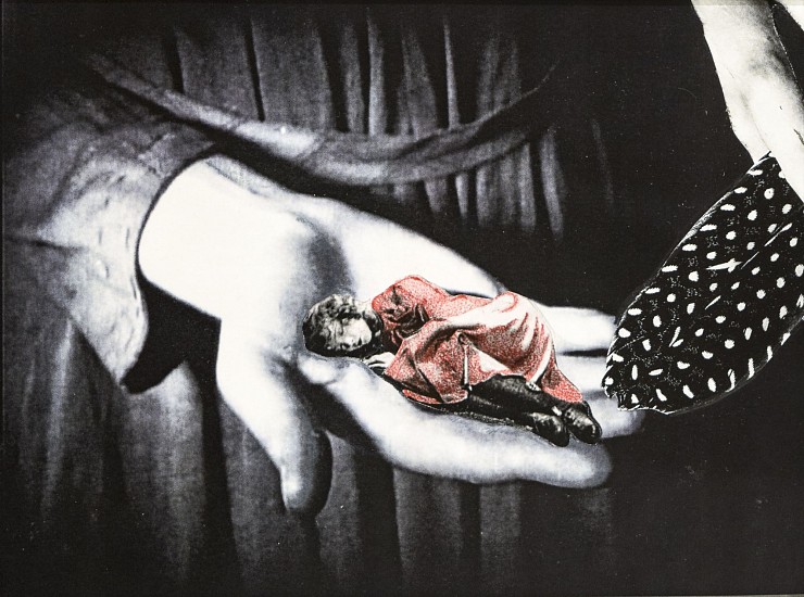 STACEY STEERS, NIGHT HUNTER (WOMAN STROKED BY FEATHER)
collage