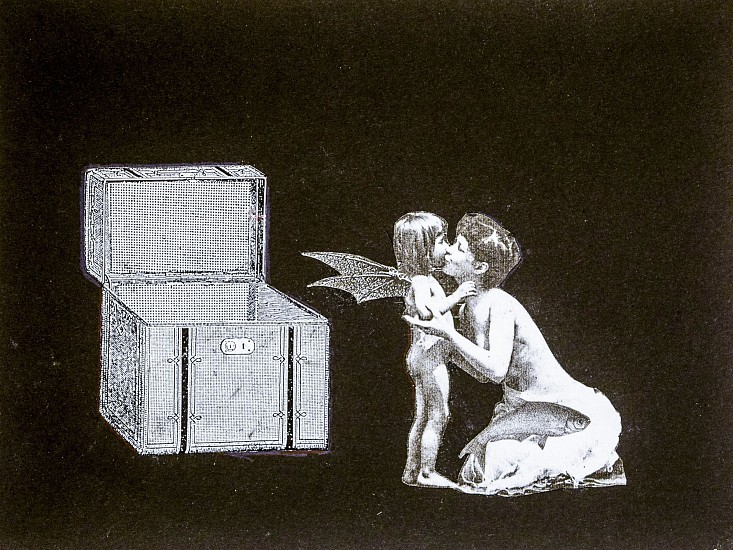 STACEY STEERS, PHANTOM CANYON (MOTHER KISSING BATWING CHILD)
collage