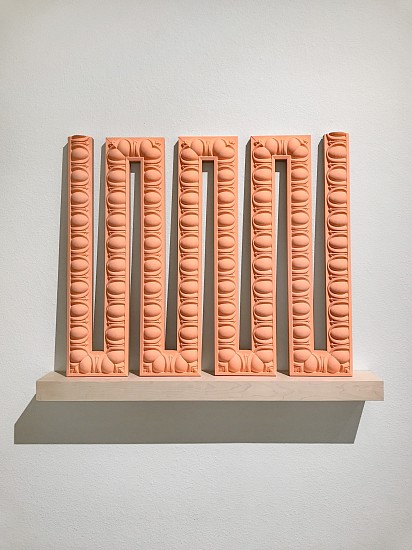 DERRICK VELASQUEZ, PRESERVATION OF MONUMENT: ULTIMATE TRACE
foam trim molding, walnut, acrylic