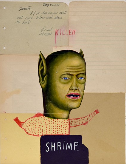 FRED STONEHOUSE, KILLER SHRIMP
acrylic and collage on paper