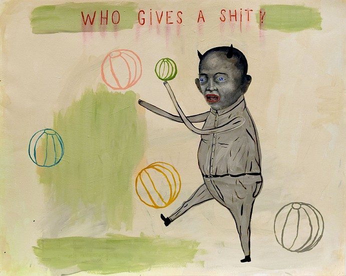 FRED STONEHOUSE, WHO GIVES A SHIT?
acrylic on paper