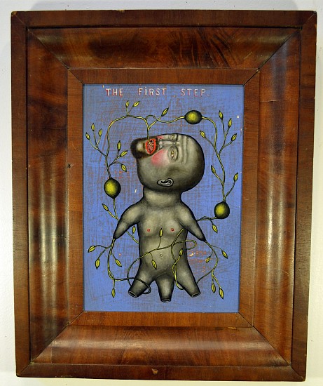 FRED STONEHOUSE, THE FIRST STEP
acrylic on panel with antique frame