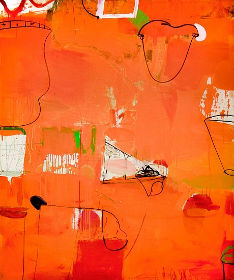 GARY KOMARIN, LANDSCAPE WITH A CUP
latex acrylic and mixed media on canvas