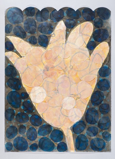 ANA MARIA HERNANDO, PERSEVERANCE
acrylic ink, organza and thread on paper