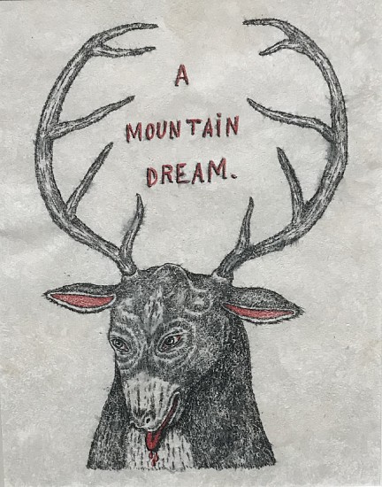 FRED STONEHOUSE, MOUNTAIN DREAM
water soluble pencil and colored pencil on amate paper