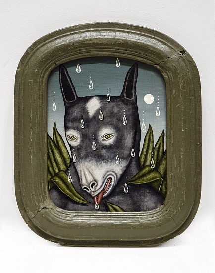 FRED STONEHOUSE, GARDEN MULE
acrylic on panel with antique frame