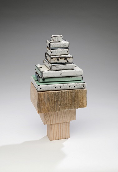 TED LARSEN, STAND UP, BUDDHA (F)
salvage steel, rivets wood
