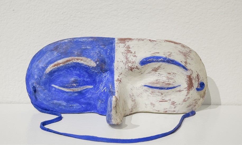 KAHN + SELESNICK, MASK FOR A BLIND GIANT
painted terracotta, ribbon