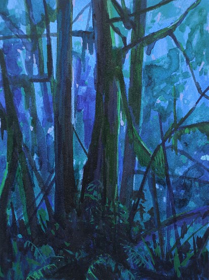 CLAIRE SHERMAN, TREES AND NIGHT
mixed media on paper
