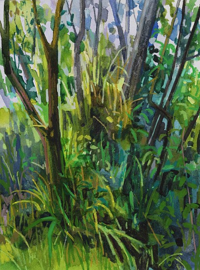 CLAIRE SHERMAN, TREES AND GRASS
mixed media on paper