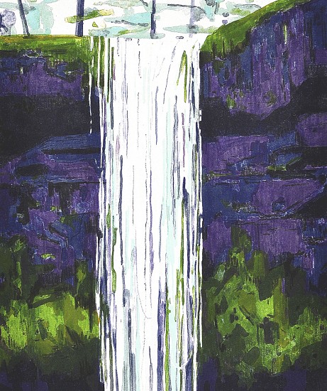 CLAIRE SHERMAN, WATERFALL 11/30
color lithograph