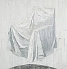 JILL HADLEY HOOPER, WHITE CHAIR 2018 mm 48x48
mixed media on panel