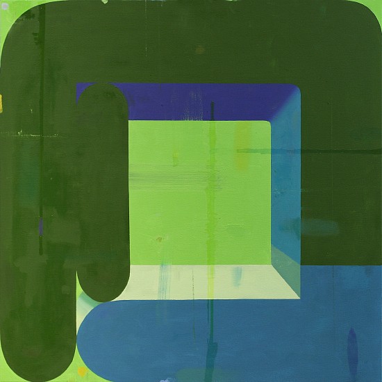 DEBORAH ZLOTSKY, COUPLE, DOUBLED GREEN AND BLUE
oil on canvas