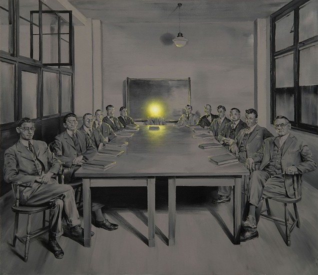 PACO POMET, THE LAST EXECUTIVE COMMITTEE MEETING
oil on canvas