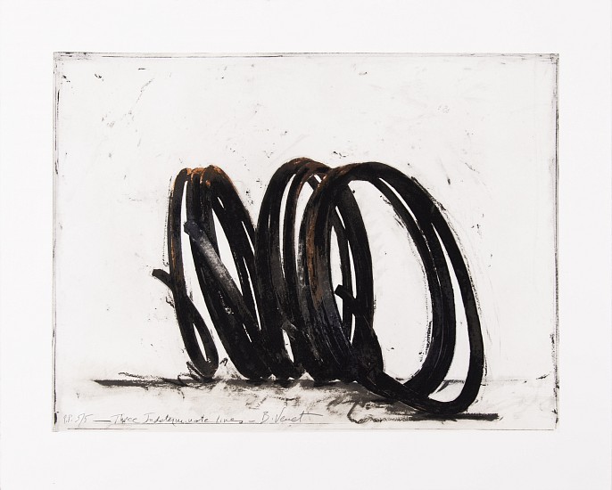 BERNAR VENET, THREE INDETERMINATE LINES 52/90
three-plate polymer gravure and copper plate etching