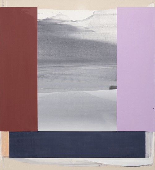 MARCELYN MCNEIL, LONG VIEW sienna/lilac
oil and ink on canvas