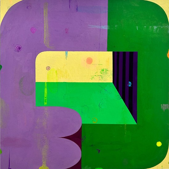 DEBORAH ZLOTSKY, COUPLE: DOUBLE VIOLET AND GREEN
acrylic gouache on paper, framed