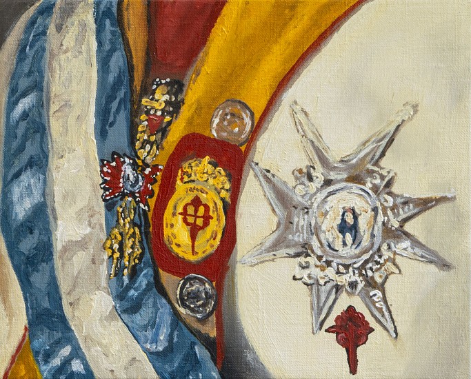 DERRICK VELASQUEZ, COAT OF ARMS
oil on linen